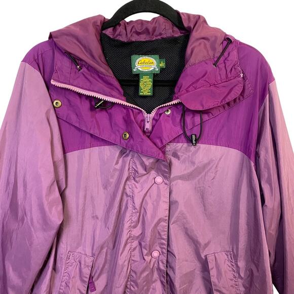 Cabela's Purple Full Zip Mesh Lined Hooded 100% Nylon Jacket Size Small - Picture 2 of 9